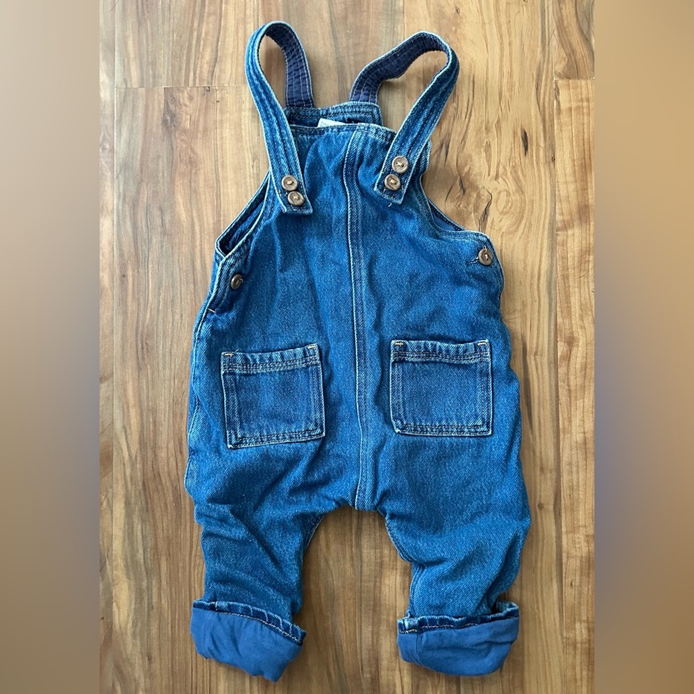 🦋H&M Y2K Thick Blue Denim Overalls